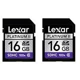 Lexar Media 16GB Platinum II 100x SDHC 2-Pack LSD16GB1002