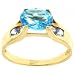 Blue Topaz and Tanzanite Gemstone Yellow Gold (14K)-November and December Birthstones