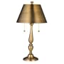 Brass Finish Library Metal Shade Table Lamp