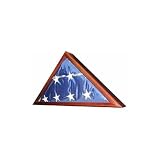 Trooper Flag Display Case with Cherry Finish