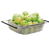 Kitchen Colander Strainer Oversized XLarge in Stainless Mesh by Polder Home Tools