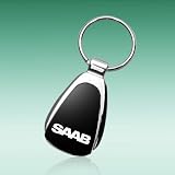 SAAB Black Tear Drop Key Chain