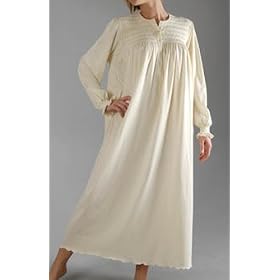 <b>P-Jamas Isabel Smocked Long Sleeve Nightgown (Isabel)</b>