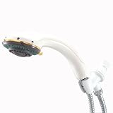 Elements of Design EX2525B Tempa 4 Functions Hand Shower/w Brass Hose, White and Polished Brass