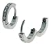 Jewelry Earrings 316L Stainless Steel,Cubic Zirconia WIDTH=2-mm