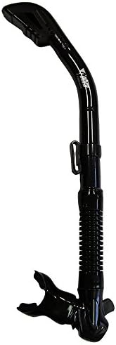 Scuba Dive Dry Snorkel Black Silicone + Signal Whistle