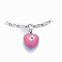 SCOUT Kinderschmuck, Collier 925 Sterling Silber, 35 cm inkl. 4cm Verlängerung,Herz handemailliert