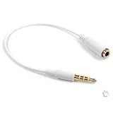 3.5mm Stereo Audio Adapter Adaptor for Apple iPhone - Switch any MP3/MP4 3.5mm Stereo Audio Earpieces headset To Audio Earpieces for Apple iPhone (Only music function, no Phone function)