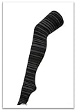 Tights Thick Striped Black