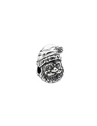Santa Charm in Silver for 3mm Charm Bracelets