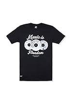 Seventy Seven Camiseta Manga Corta Music Is Freedom (Negro)