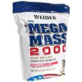 31C vS1Ty5L. SL160  Super Mega Mass 2000 Weider Sports International Powdered Drink Mix Weight Gainer, 12.5lb Strawberry