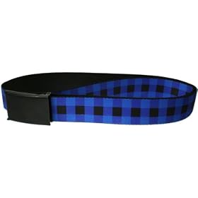 Buffalo Plaid - Black and Blue Web Belt