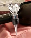BOTTLE STOPPER WITH HEART DESIGN - CHROME BOTTLE STOPPER WITH HEART DESIGN - stopper, Quantity of 14 pc,