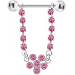 Passion Pink Jeweled Petals Of Passion Dangle Nipple Shield