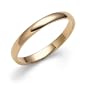 14k Yellow Gold 2.5mm Plain Half Round Band