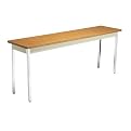 Utility Table with Chrome Legs - Oak/ Putty (72")