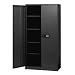 Sandusky Lee KDE7236-09 Black Steel SnapIt Storage Cabinet, Keyless Electronic Lock, 4 Adjustable Shelves, 72" Height x 36" Width x 18" Depth