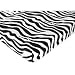 Funky Zebra Fitted Crib Sheet for Baby and Toddler Bedding Sets by JoJo - Zebra Print Microsuede