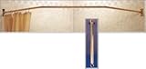 Neo-angle Shower Rod Set w/ Ceiling Brace - Polished Brass w/clearcoat