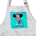 Rolling Stones Collectible, Mickey Jagger - BLACK Full Length Apron With Pockets 22w X 30l