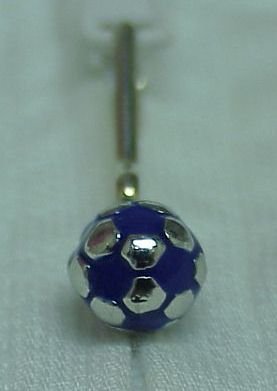 Pewter Soccer Ball Zipper Pull - Royal Blue (Brand New) reviews