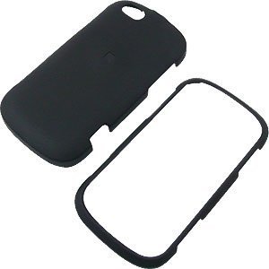 Black Rubberized Shield Protector Case for Motorola CLIQ XT