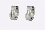 Hinged Hoops with Slit Detail in Stainless Steel