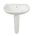 TOTO LPT242.4G#01 Prominence Lavatory and Pedestal with 4-Inch Centers, Cotton White