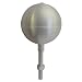Flagpole ball top ornament 5 Inch Aluminum Anodized Clear