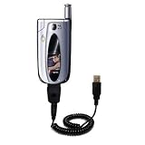Coiled Power Hot Sync and Charge USB Data Cable w/ Tip Exchange for the Sanyo MM-5600 - Gomadic Brand