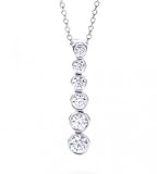 Bling Jewelry NY Fifth Ave Designer Inspired Bubble Jazz Drop Diamond CZ Sterling Silver Pendant
