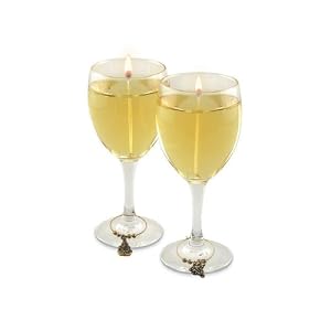 Large White Wine Glass Gel Candle - Pack of 2 by 