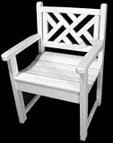 Chippendale Arm Chair-Black