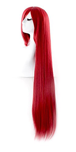 Ambielly 40" long curly wavy women s hair wig cosp…