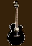 Sierra SJS98CEBK Full-Bodied Acoustic Electric Cutaway Guitar Set- Tahoe Series