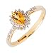 9ct Citrine & Diamond Ring G2221983