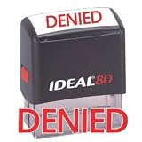 DENIED Red Office Stock Self-Inking Rubber Stamp