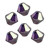 Swarovski Crystal Bicone 5301 4mm Amethyst AB Beads (50)