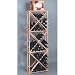 Country Pine Open Diamond Wine Cube Rack - Holds 132 Bottles