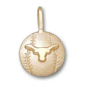 Texas Longhorns Solid 14K Gold Longhorn Baseball Pendant