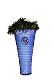 French Trocadero Collection Pacific Blue Fleur Tall Cherub Cachepot