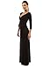 PattyBoutik Women's 3/4 Sleeve Faux Wrap Maxi Dress