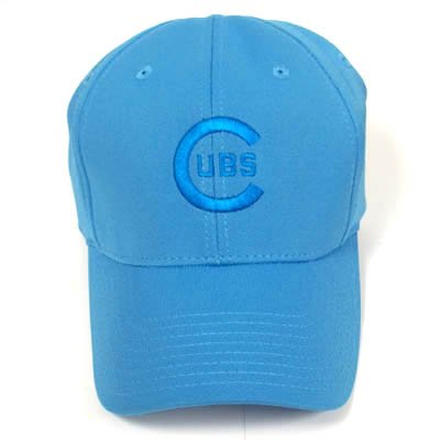 MLB CHICAGO CUBS POWER BLUE HAT POLYESTER CAP ADJ NEW