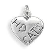I Love CATS Charm