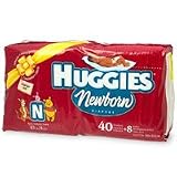 Huggies Ultratrim Diapers, Newborn Starter Set Jumbo Pack - 40 diapers / pack, 6packs