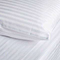 Homespell Egyptian Cotton Bed Sheet Set 600 Thread Count Sateen Stripe (White) King Homespell Egyptian Cotton Bed Sheet Set 600 Thread Count Sateen Stripe (White) King