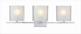 Lite Source LS-16293C/FRO Panchali Three Light Vanity Lamp in Chrome Metal