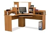 Bestar Eclipse Series Corner U-Shaped Kit, with Corner Desk and Conference Table, Golden Oak