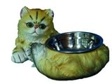 DF-805 YELLOW PERSIAN CAT FOOD & WATER BOWL
